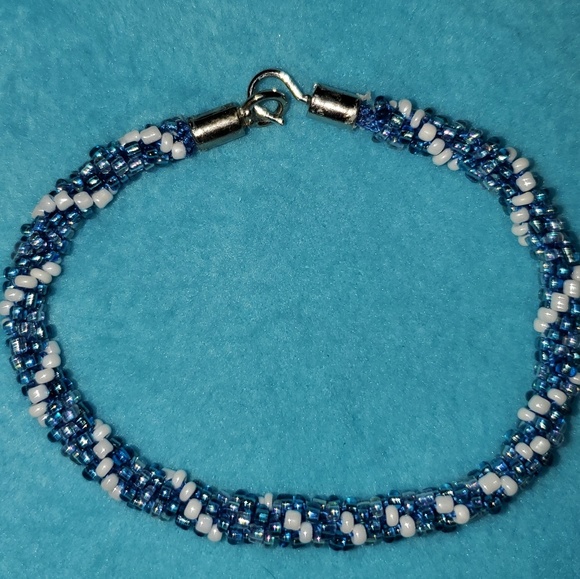Japanese beaded kumihimo bracelet - Picture 1 of 2